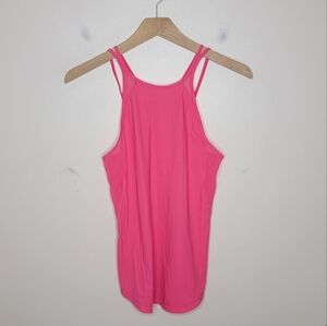 Lululemon | Women Pink Tank Top with Double Straps & Mesh Sides Size 2